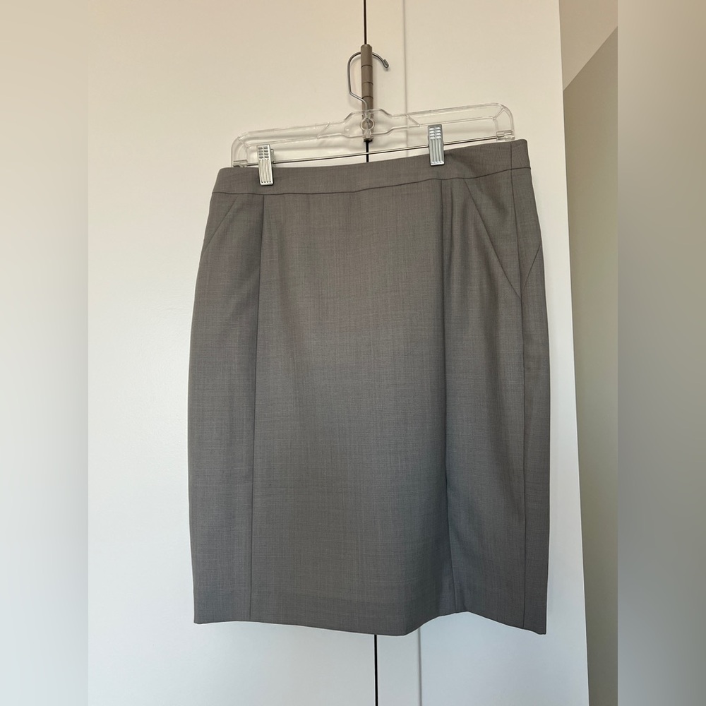 Reiss Charcoal Pencil Skirt